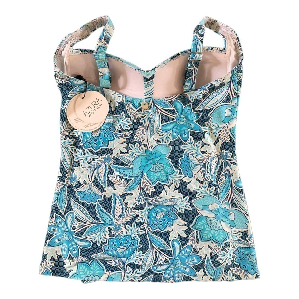 NWT Azura Australia Somerville Singlet Tankini Top Swimsuit Blue - Picture 4 of 8